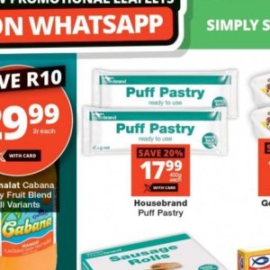 Puff pastry at Checkers