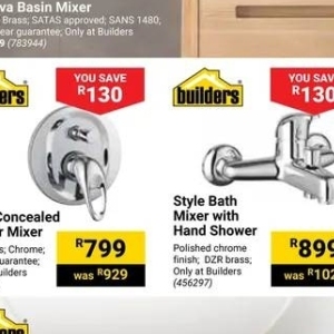 Shower at Builders Warehouse