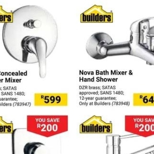 Shower at Builders Warehouse