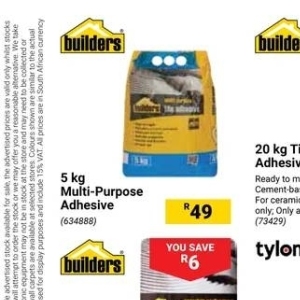 Adhesive at Builders Warehouse