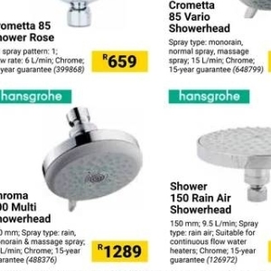 Shower at Builders Warehouse