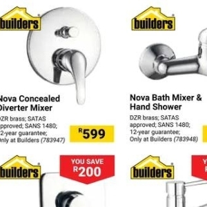 Hand shower at Builders Warehouse