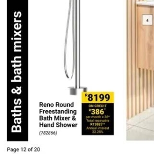 Hand shower at Builders Warehouse