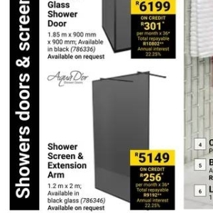 Shower at Builders Warehouse