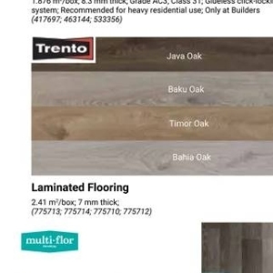 Flooring at Builders Warehouse