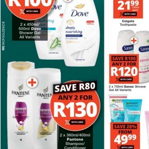 Shower gel pantene  at Checkers