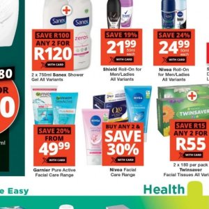 Shower gel garnier  at Checkers