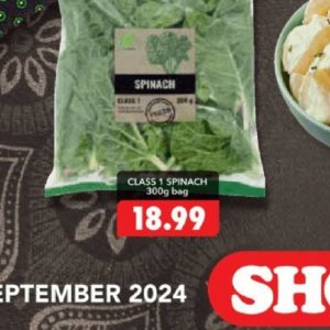 Spinach at Shoprite