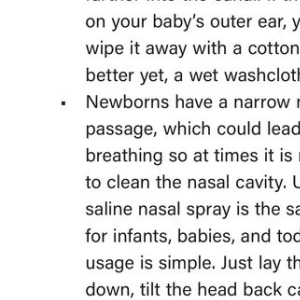 Nasal spray at Baby City