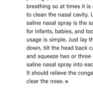 Nasal spray at Baby City