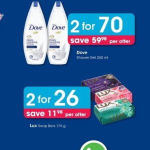 Shower gel dove  at Clicks