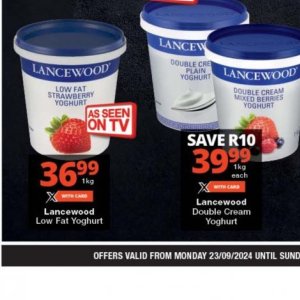 Yoghurt danone  at Checkers