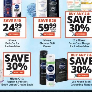 Shower gel nivea  at Checkers