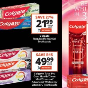 Toothpaste colgate  at Checkers