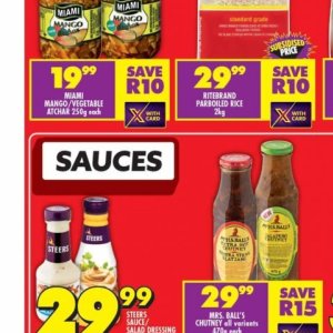 Sauces at Shoprite