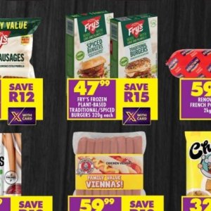 Spiced burgers at Shoprite