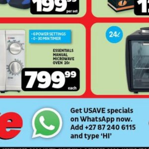 Microwave oven at Usave