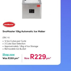 Ice maker at Teljoy