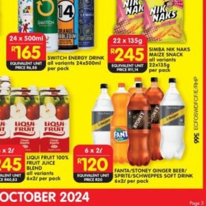 Fizzy drink at Shoprite