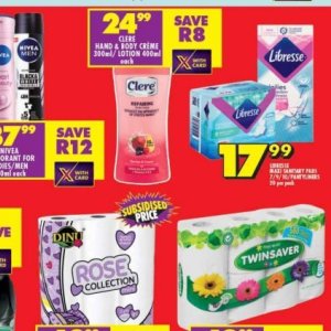 Sanitary pads libresse  at Shoprite