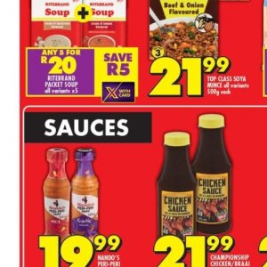 Sauces at Shoprite