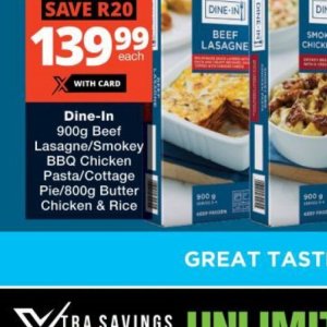 Lasagne at Checkers