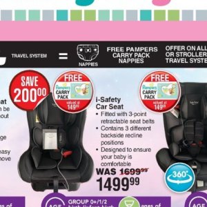 Car seat at Dis-Chem Pharmacies