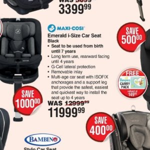 Car seat at Dis-Chem Pharmacies