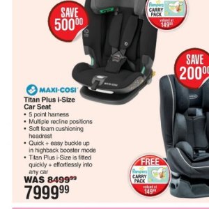 Car seat at Dis-Chem Pharmacies