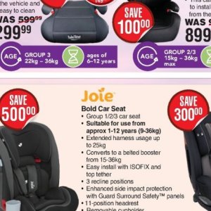 Car seat at Dis-Chem Pharmacies