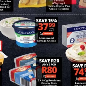 Cottage cheese at Checkers