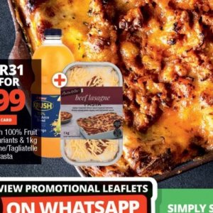 Lasagne at Checkers