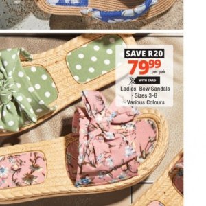 Sandals at Checkers Hyper