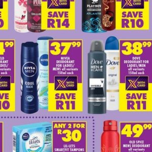 Deodorant nivea  at Shoprite