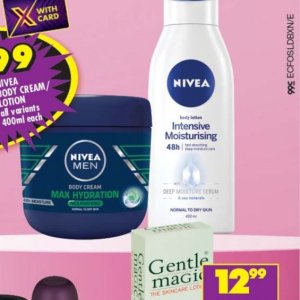 Body lotion nivea  at Shoprite