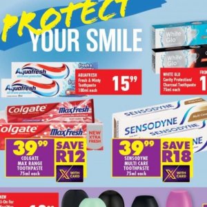 Toothpaste aquafresh  at Shoprite