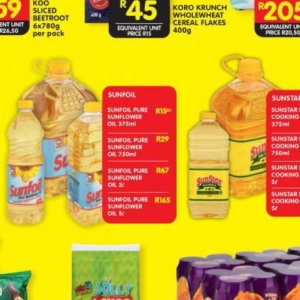 Sunflower oil at Shoprite