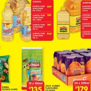 Sunflower oil at Shoprite