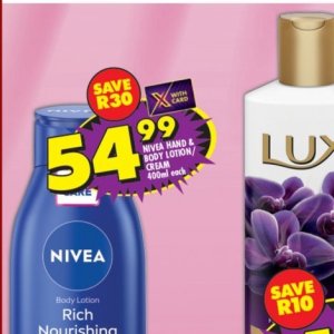 Body lotion nivea  at Shoprite