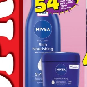 Body lotion nivea  at Shoprite