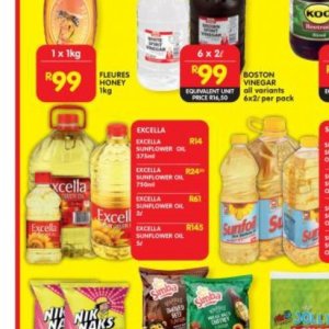 Sunflower oil at Shoprite