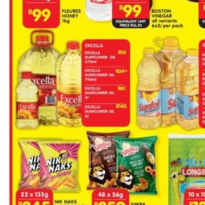 Sunflower oil at Shoprite