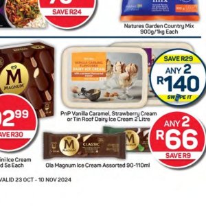 Ice cream at Pick n Pay Hyper