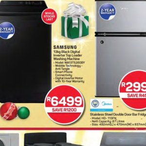 Washing machine samsung  at Pick n Pay Hyper