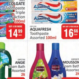 Toothpaste aquafresh  at Kit Kat Cash&Carry