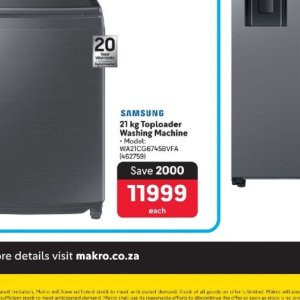 Washing machine samsung  at Makro