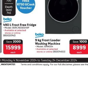 Washing machine beko  at Makro