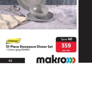 Dinner set at Makro