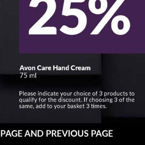 Hand cream at AVON