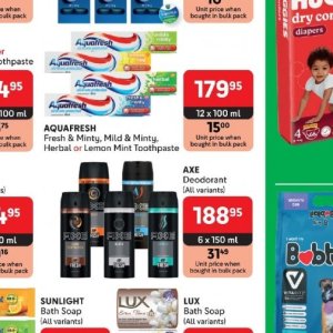 Toothpaste aquafresh  at Makro